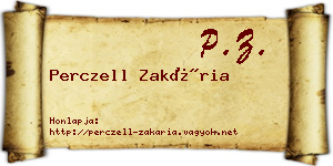 Perczell Zakária névjegykártya